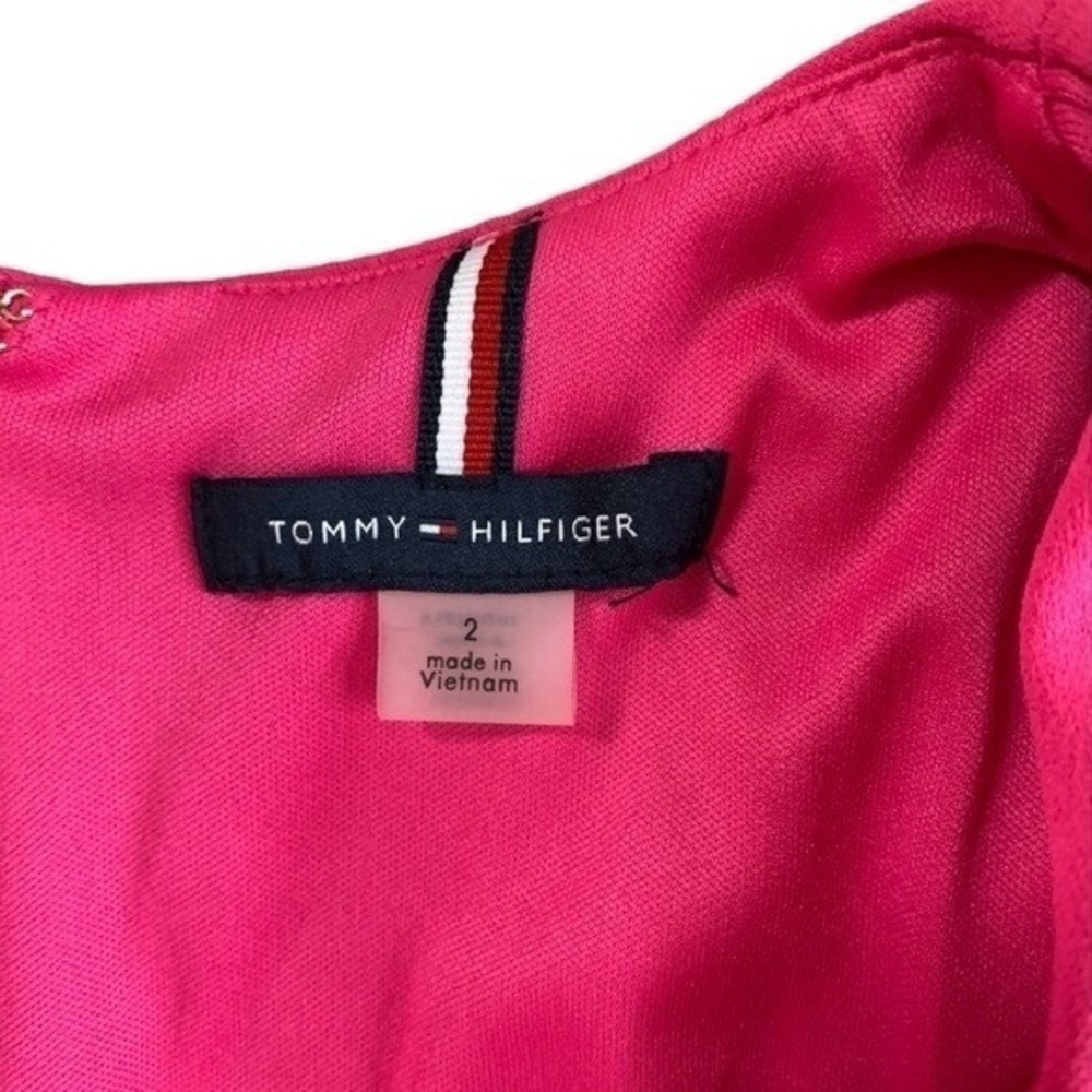 Tommy Hilfiger Women's Magenta Pink Sleeveless Jumpsuit 2 V-Neck Cropped NWT - Picture 5 of 6